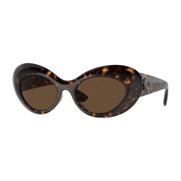 NWT VERSACE SUNGLASSES WOMEN BROWN HAVANA CAT EYE EYEWEAR VERSACE